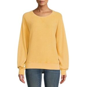 Yellow Waffle Knit Sweater